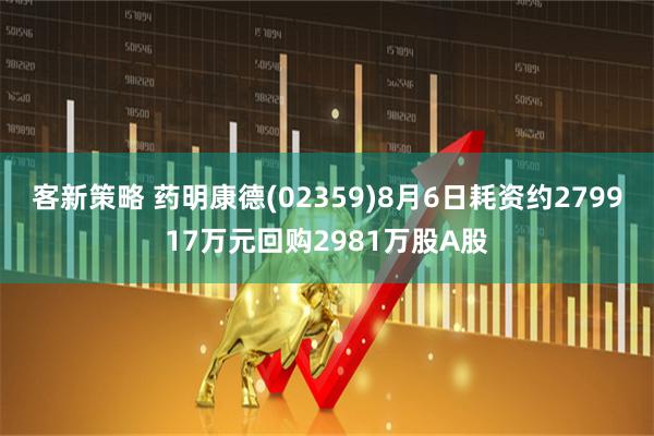 客新策略 药明康德(02359)8月6日耗资约279917万元回购2981万股A股